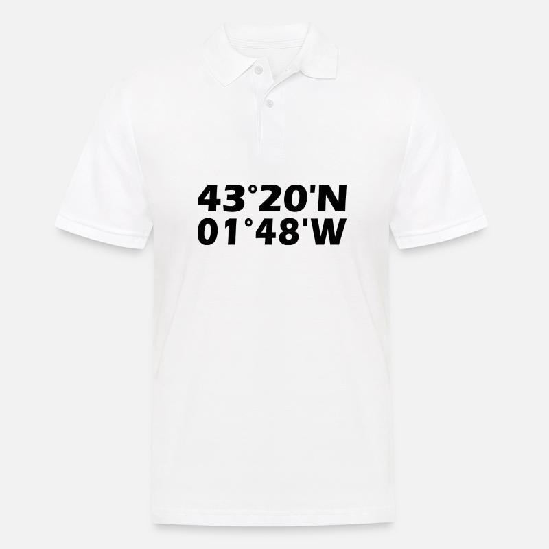 Coordonnées d’Irun - Polo Homme - blanc