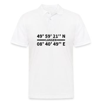 Langen Koordinaten - Männer Poloshirt - Weiß - Vorne - Kai (181cm)
