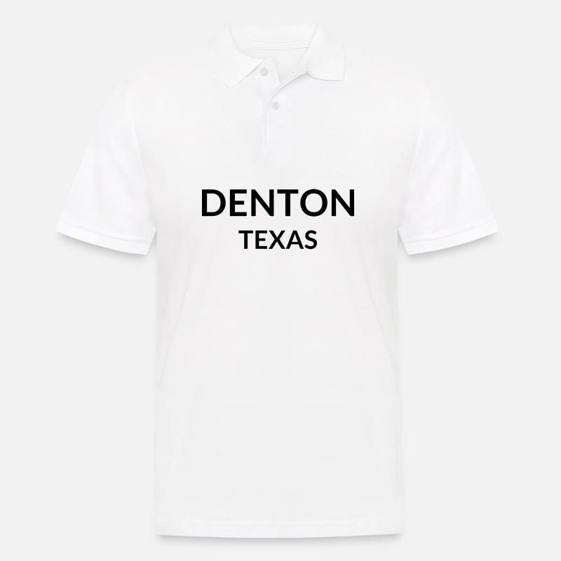 Denton Texas USA - Männer Poloshirt - Weiß
