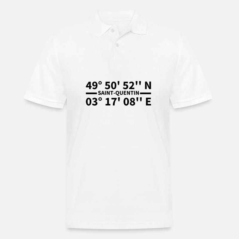 Saint-Quentin coordinates - Men's Polo Shirt - white