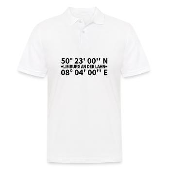 Limburg an der Lahn Koordinaten - Männer Poloshirt - Weiß - Vorne - Kai (181cm)