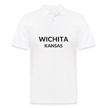 Wichita Kansas USA - Männer Poloshirt - Weiß - Vorne - Kai (181cm)