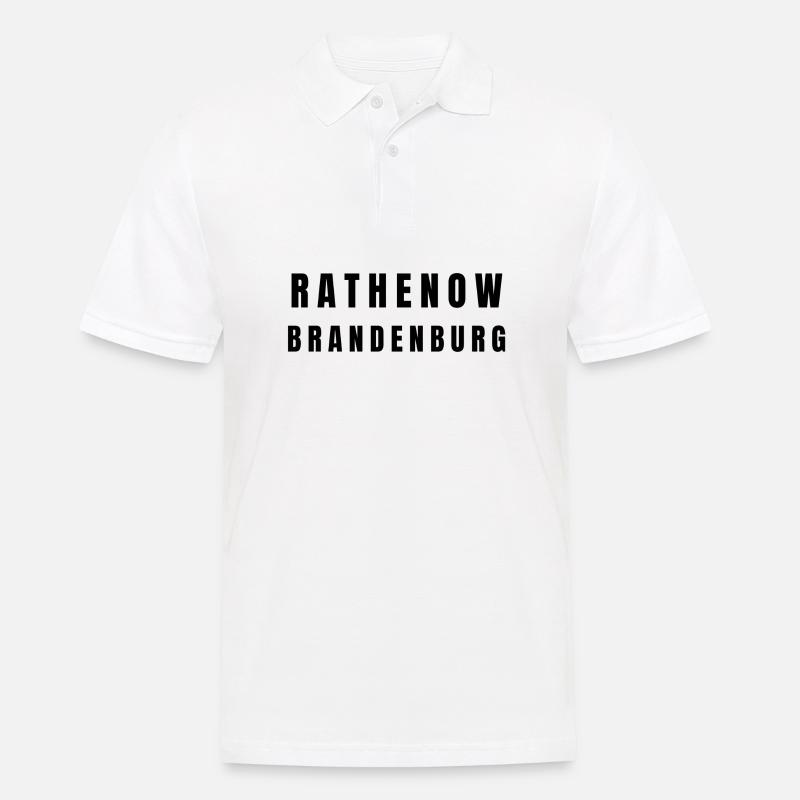 Rathenow Brandenburg - Männer Poloshirt - Weiß