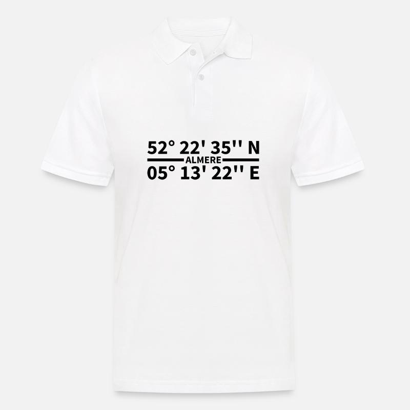 Almere coordinates - Men's Polo Shirt - white