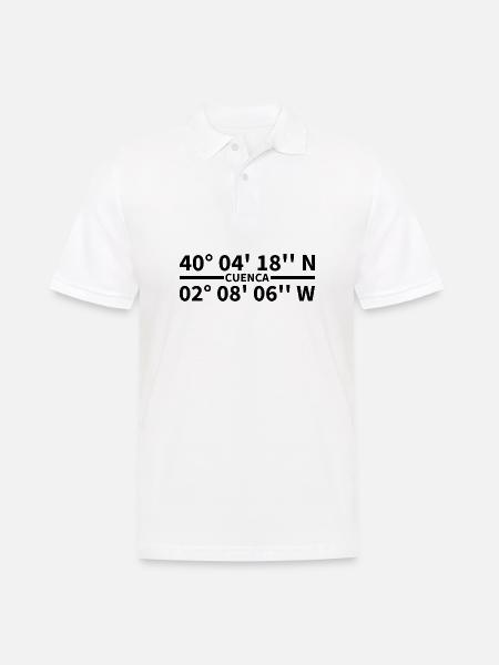 Cuenca Koordinaten - Männer Poloshirt - Weiß