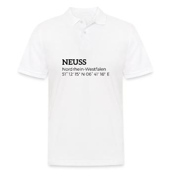 les coordonnées de Neuss, Rhénanie-du-Nord-Westphalie - Polo Homme - blanc - Devant - Kai (181cm)