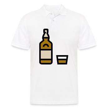 Bouteille de Whisky, bouteille de whisky - Polo Homme - blanc - Devant - Kai (181cm)