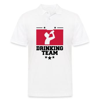 crest cool logo text alcohol beer sau - Men's Polo Shirt - white - Front - Kai (181cm)