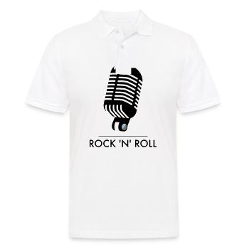 Old School Mic - Rock 'n' Roll - Polo Homme - blanc - Devant - Kai (181cm)