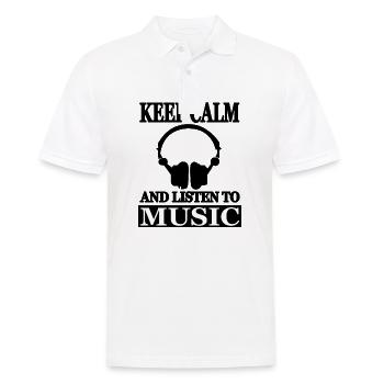 Écouter de la musique Musiciens École de musique Cadeau Casque - Polo Homme - blanc - Devant - Kai (181cm)