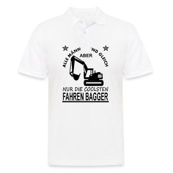 Baggerfahrer Bagger fahren Bagger Spruch Geschenk - Männer Poloshirt - Weiß - Vorne - Kai (181cm)