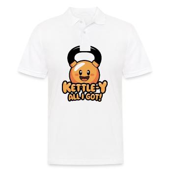 Kettle-y Alles, was ich habe - Männer Poloshirt - Weiß - Vorne - Kai (181cm)