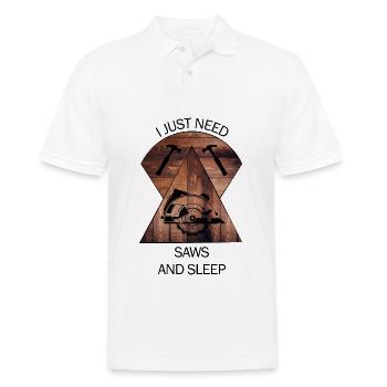 Charpentier, charpentier, charpentier, charpentier, artisan, bois - Polo Homme - blanc - Devant - Kai (181cm)
