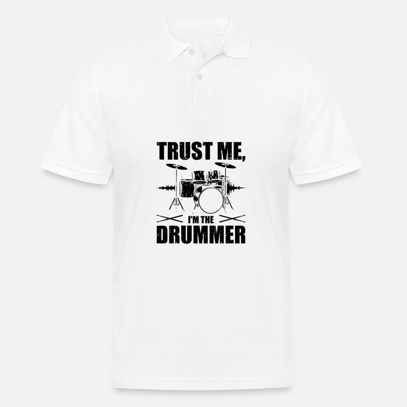Drummer - Männer Poloshirt - Weiß