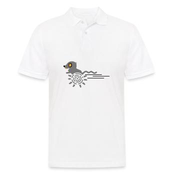 Gerbil / Running Gerbil (3c) - Men's Polo Shirt - white - Front - Kai (181cm)