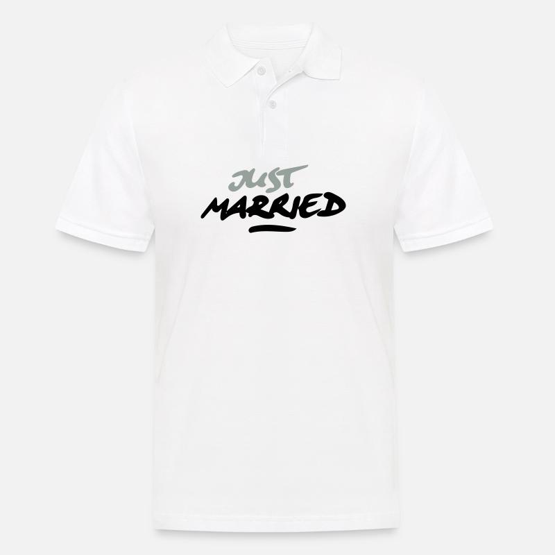just married 2C - Männer Poloshirt - Weiß