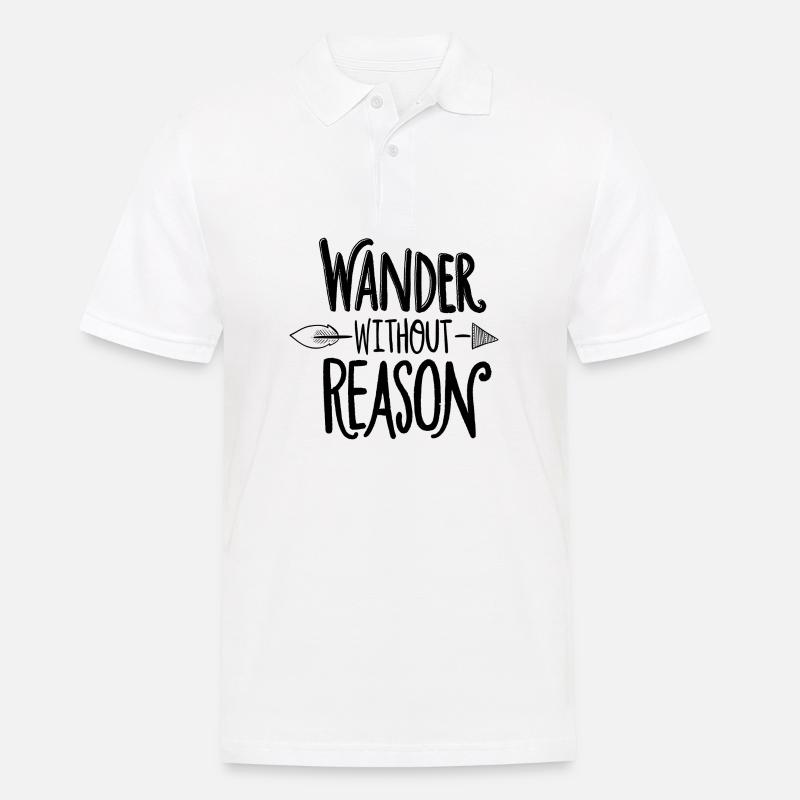 wander without reason - Männer Poloshirt - Weiß