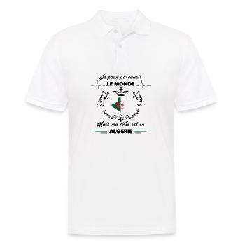 MA VIE EST EN ALGERIE - Polo Homme - blanc - Devant - Kai (181cm)