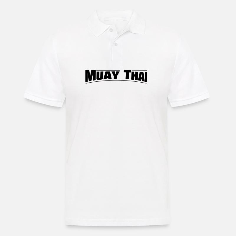 MUAY THAI - Männer Poloshirt - Weiß