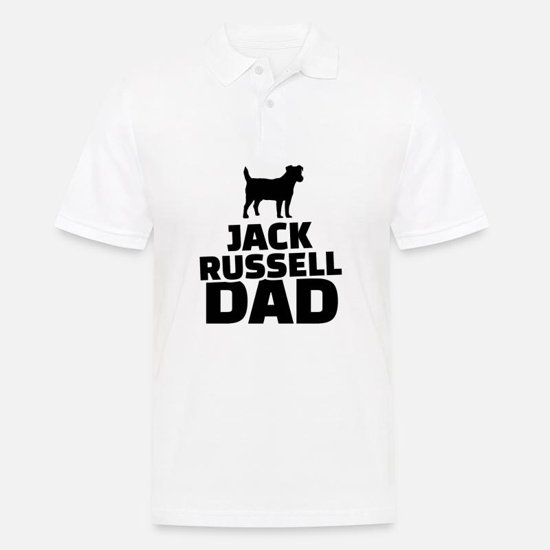 Jack Russel Dad - Männer Poloshirt - Weiß
