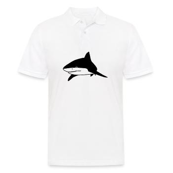 Hai-Tier - Männer Poloshirt - Weiß - Vorne - Kai (181cm)