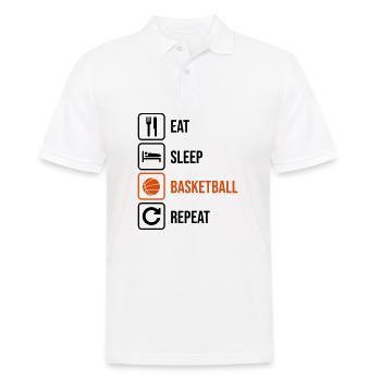 Basketballer - Männer Poloshirt - Weiß - Vorne - Kai (181cm)