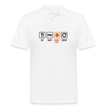 Basketballer - Männer Poloshirt - Weiß - Vorne - Kai (181cm)