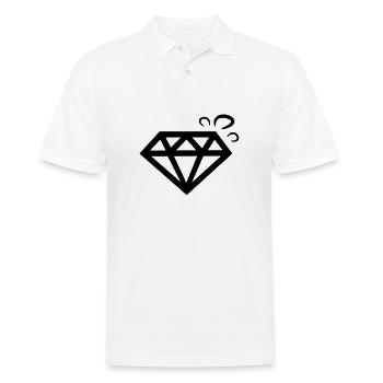 diamond - Men's Polo Shirt - white - Front - Kai (181cm)