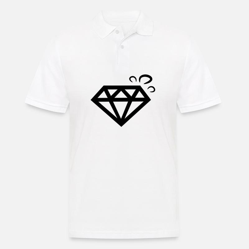 diamant diamond - Männer Poloshirt - Weiß