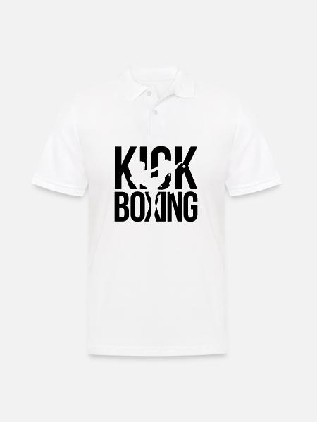 boxe kick boxing - Polo Homme - blanc