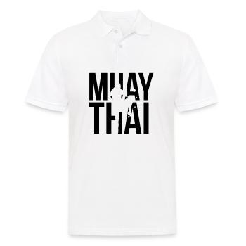 muay thai - Polo Homme - blanc - Devant - Kai (181cm)