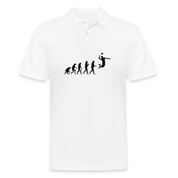 volleyball - Men's Polo Shirt - white - Front - Kai (181cm)
