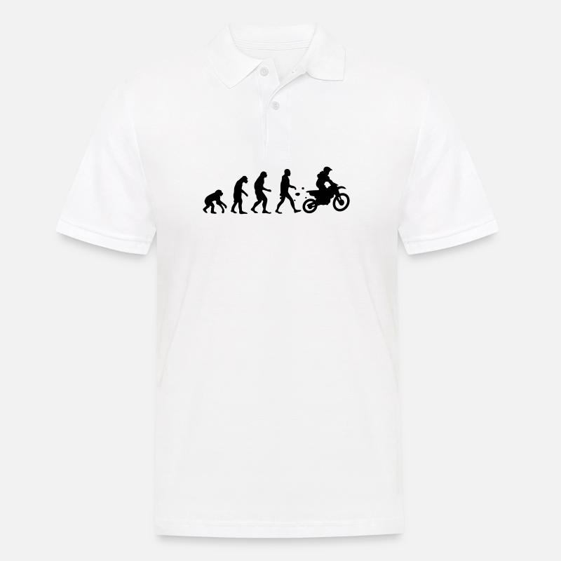 evolution motocross - Männer Poloshirt - Weiß