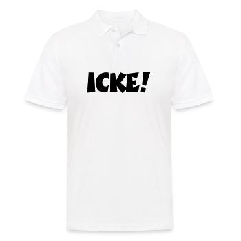 Lustige Berlinsprüche: ICKE! - Männer Poloshirt - Weiß - Vorne - Kai (181cm)