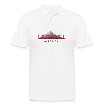 Ischgl Apres Ski Red Digital Winter Sports Design - Men's Polo Shirt - white - Front - Kai (181cm)