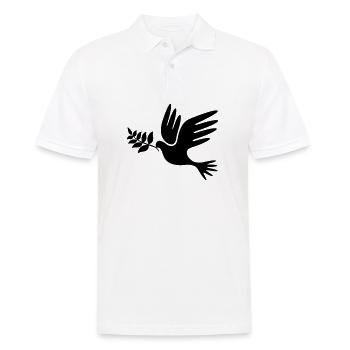 peace Frieden - Männer Poloshirt - Weiß - Vorne - Kai (181cm)