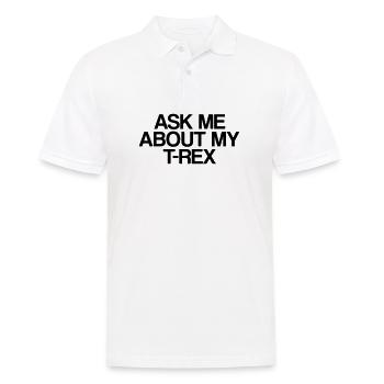 Dinosaurier - Männer Poloshirt - Weiß - Vorne - Kai (181cm)