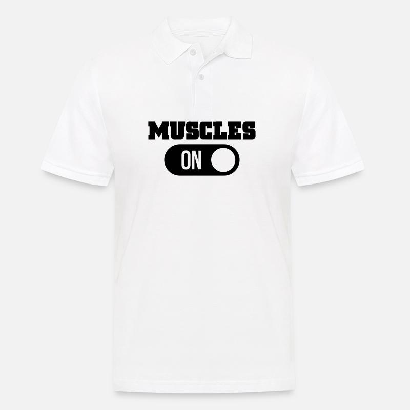 muscles - Men's Polo Shirt - white