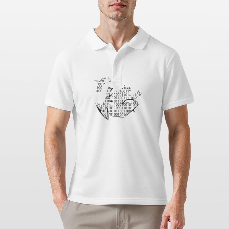 binary code Men's Polo Shirt