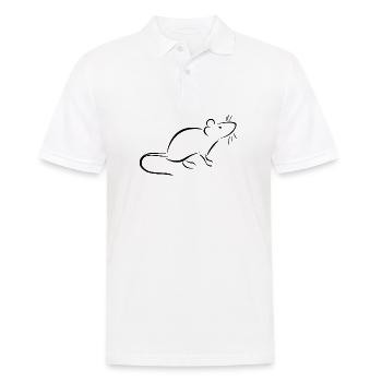 rat a besoin d’attention et d’amour - rats domestiques - Polo Homme - blanc - Devant - Kai (181cm)