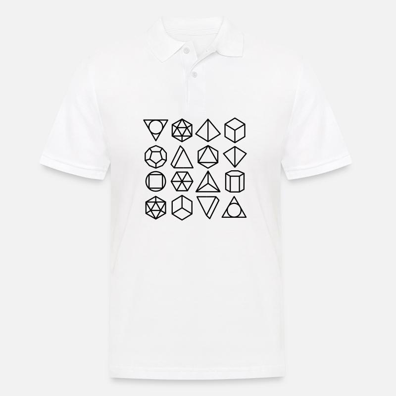 mathematical geometry - Polo Homme - blanc