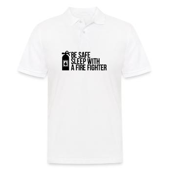 Feuerwehrmann - Männer Poloshirt - Weiß - Vorne - Kai (181cm)