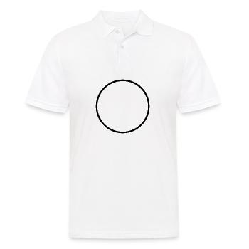 Einfacher Kreis - Männer Poloshirt - Weiß - Vorne - Kai (181cm)