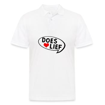 Doeslief Sweet Message Heart - Polo Homme - blanc - Devant - Kai (181cm)