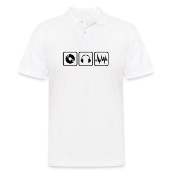 dj - Männer Poloshirt - Weiß - Vorne - Kai (181cm)