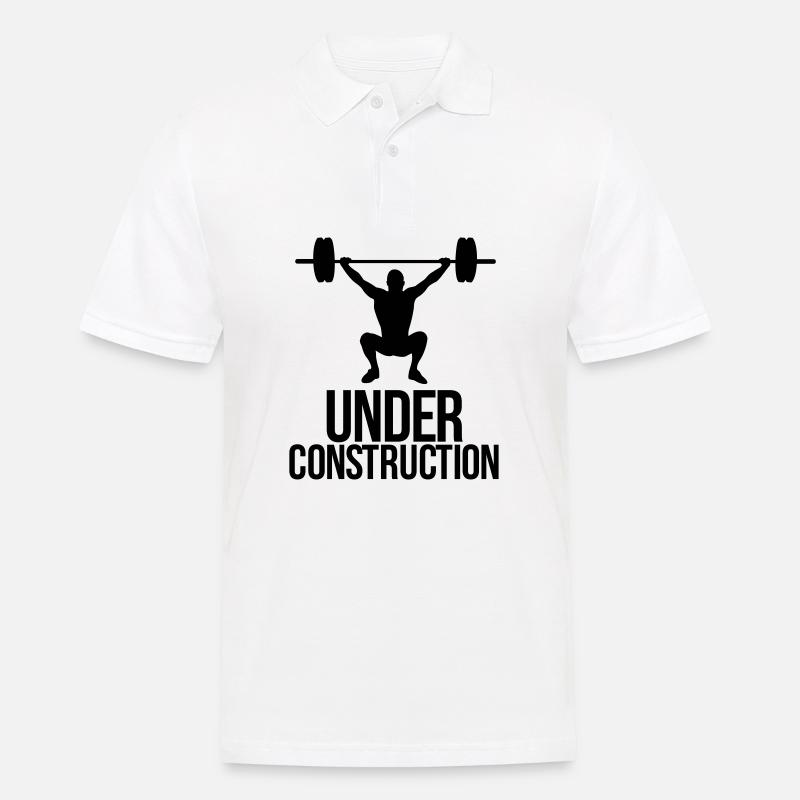 under construction - Männer Poloshirt - Weiß