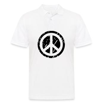 peace - Männer Poloshirt - Weiß - Vorne - Kai (181cm)