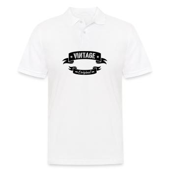 vintage - Männer Poloshirt - Weiß - Vorne - Kai (181cm)