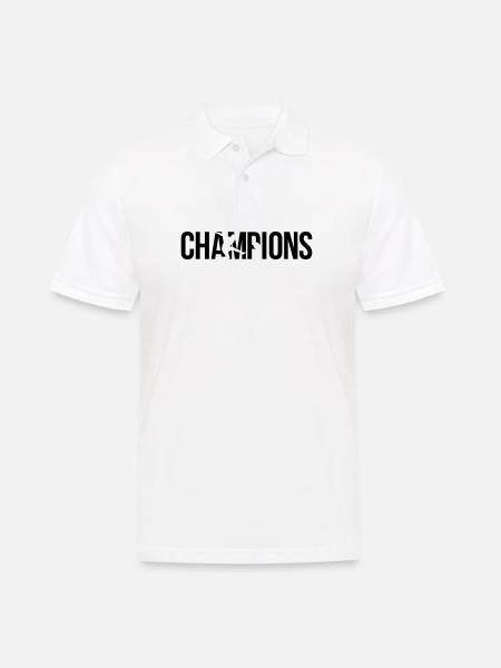champions - Polo Homme - blanc