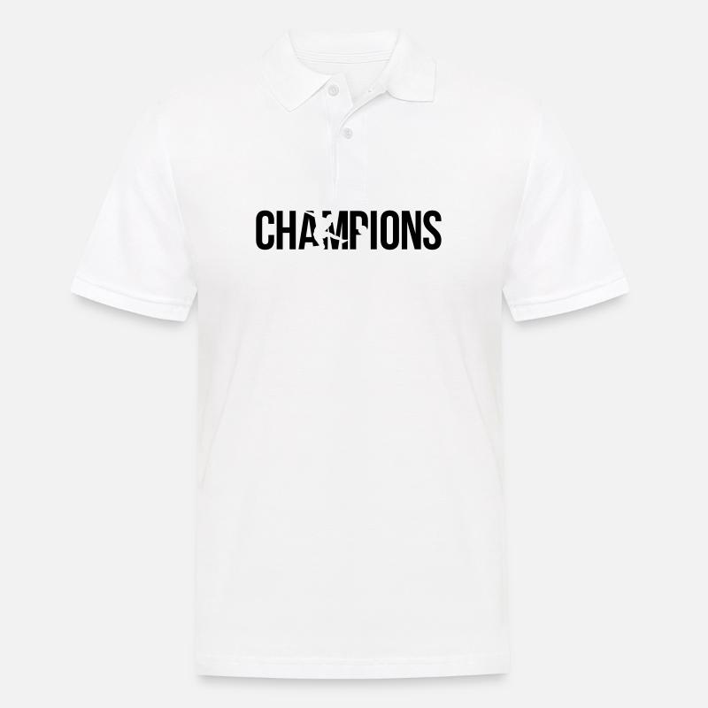 champions - Polo Homme - blanc